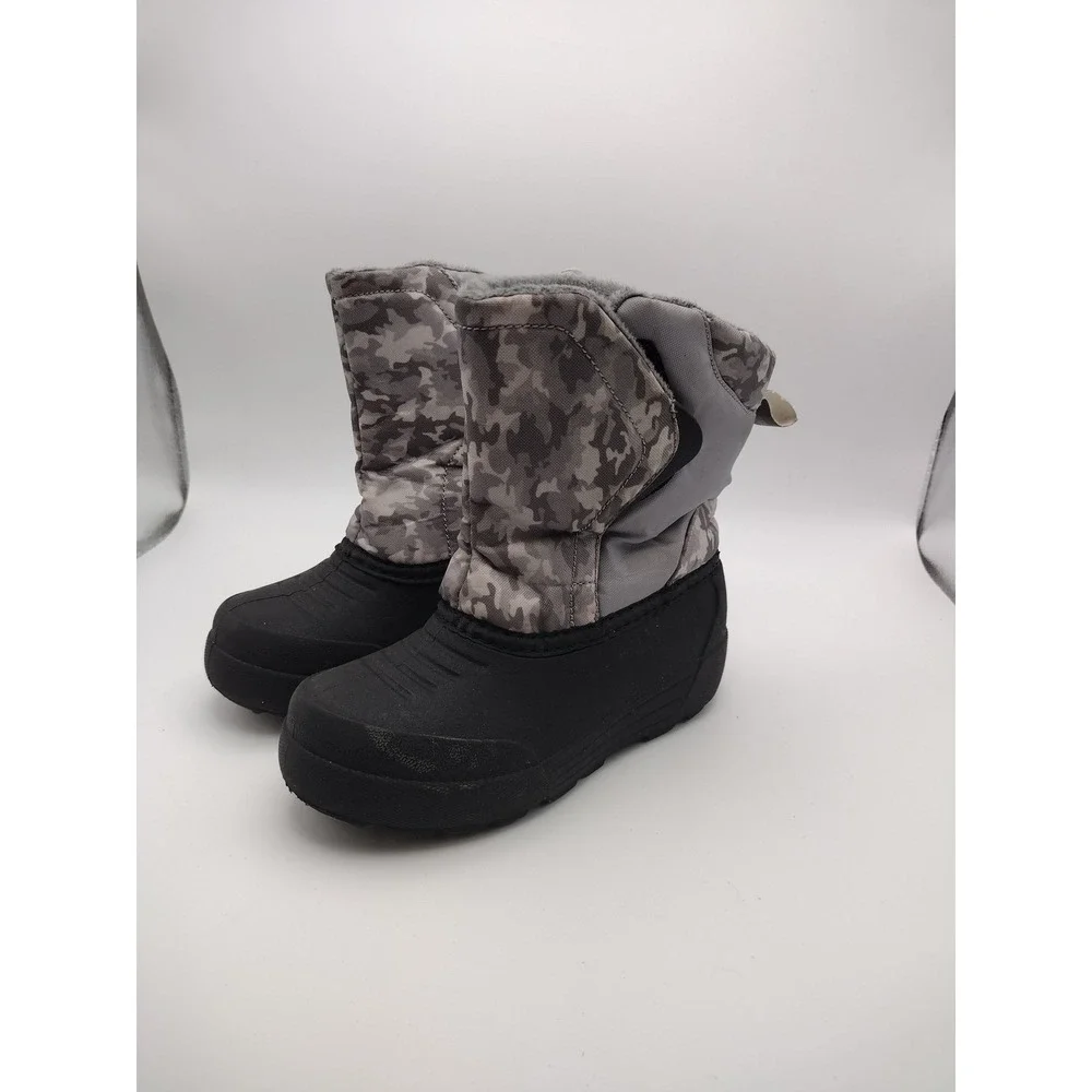 Northside Frosty Kids Snow Boots Gray Camo 3M Thinsulate Insulated Size 10